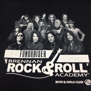 Rock & Roll Academy Benefit Concert Black Tee W/Cool Pics Of Lineup Large
